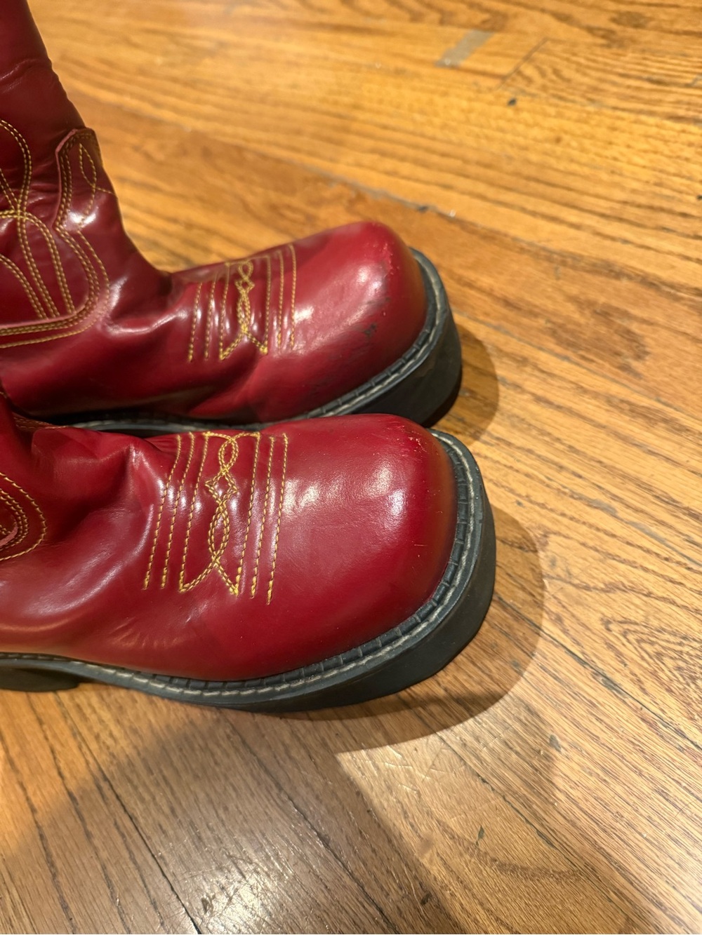 John Fluevog vintage platform cowboy boots - Picture 4 of 5